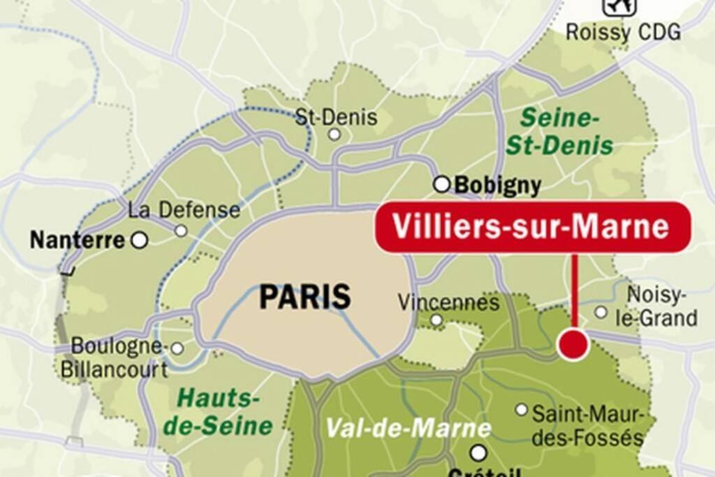 Logement Cosy Proche Paris Et Disneyland Villiers-sur-Marne Ngoại thất bức ảnh